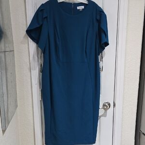 Calvin Klein NWT Elegant Blue Dress Size 16 W